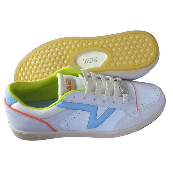 Vans Men's Lowland Cc Jmp Serio Collection White Blue Leather Shoes Size 11.5 - Picture 1 of 5